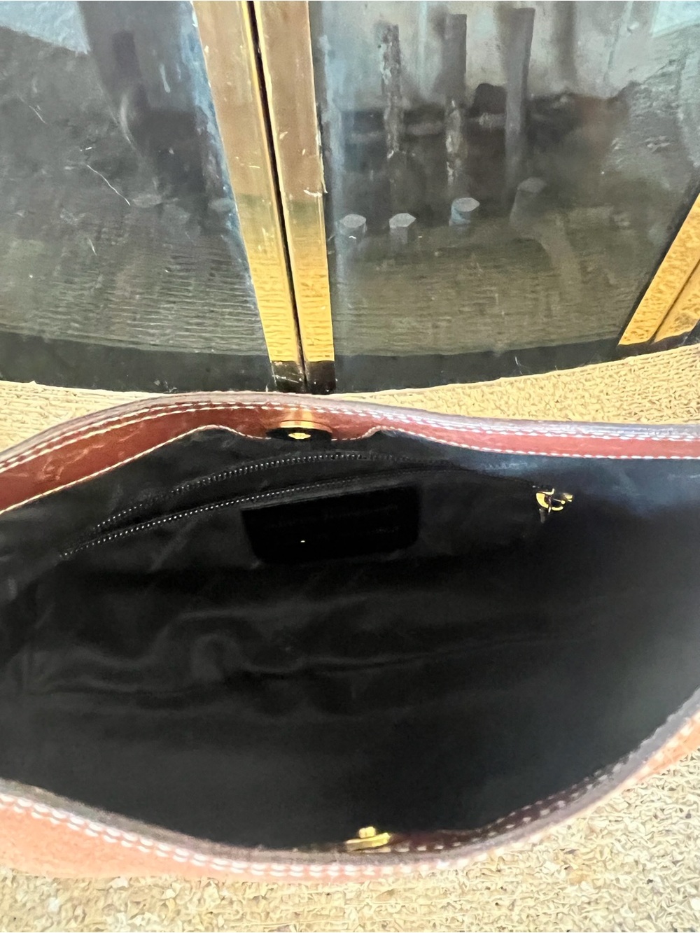 Salvatore Ferragamo Chestnut Brown Suede Hobo with Leather Trim - Picture 4 of 5
